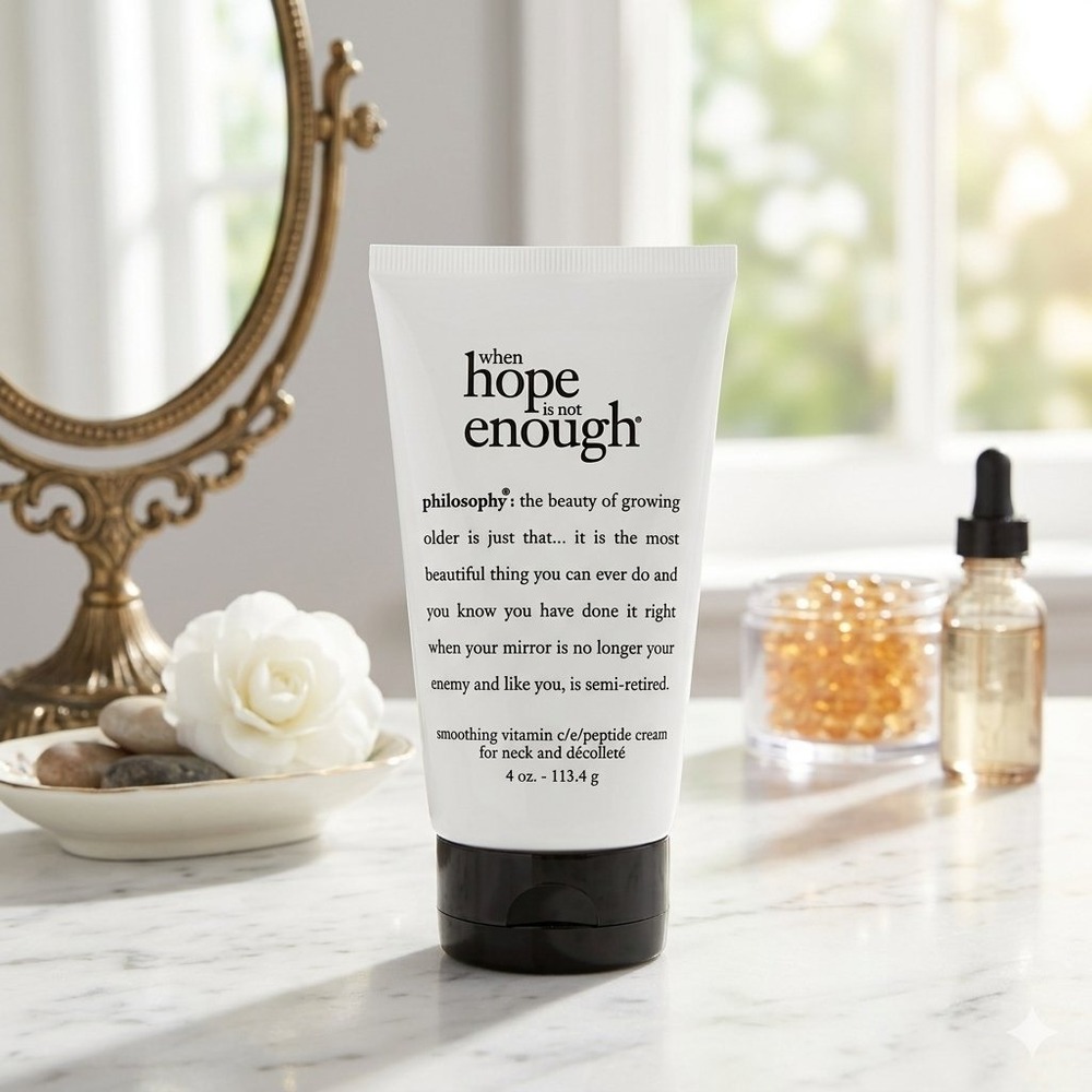 NEW Philosophy When Hope Is Not Enough Neck Cream Vitamin C/E Peptide JUMBO SIZE